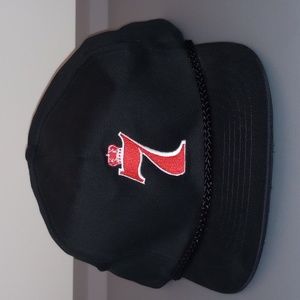 Vtg 80s 90s Seagrams 7 Black Snapback Hat
